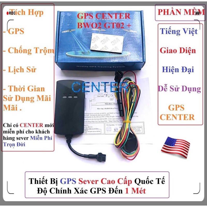 Thiết bị định vị GPS bw02 2019( chính xác đến 1 mét)