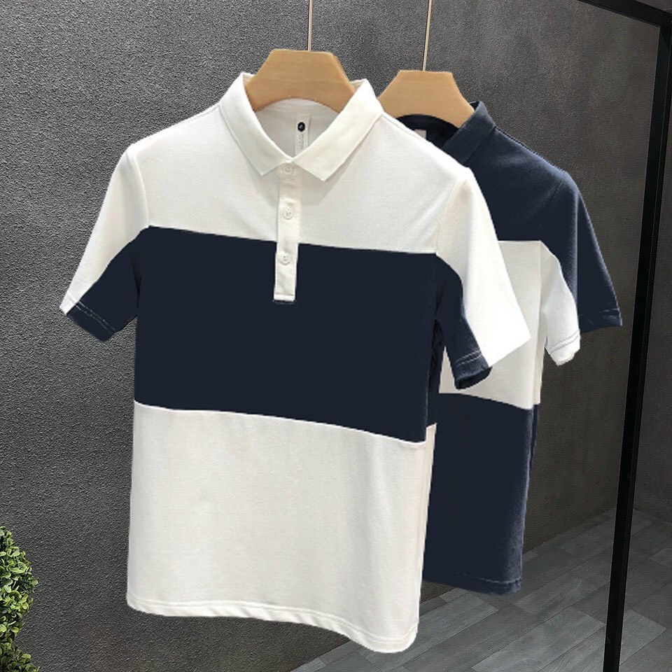 Áo thun Polo nam cổ bẻ phối ngang LINUX vải cá sấu Cotton xuất xịn, chuẩn form,sang trọng-lịch lãm P66 - POLO4U