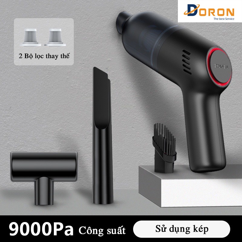 Máy Hút Bụi Cầm Tay Không Dây Đa Năng, Lực Hút 9000Pa - Pin 4000 mAh -  Máy Hút Bụi Giường Nệm, Ô Tô, Máy Tính P/C