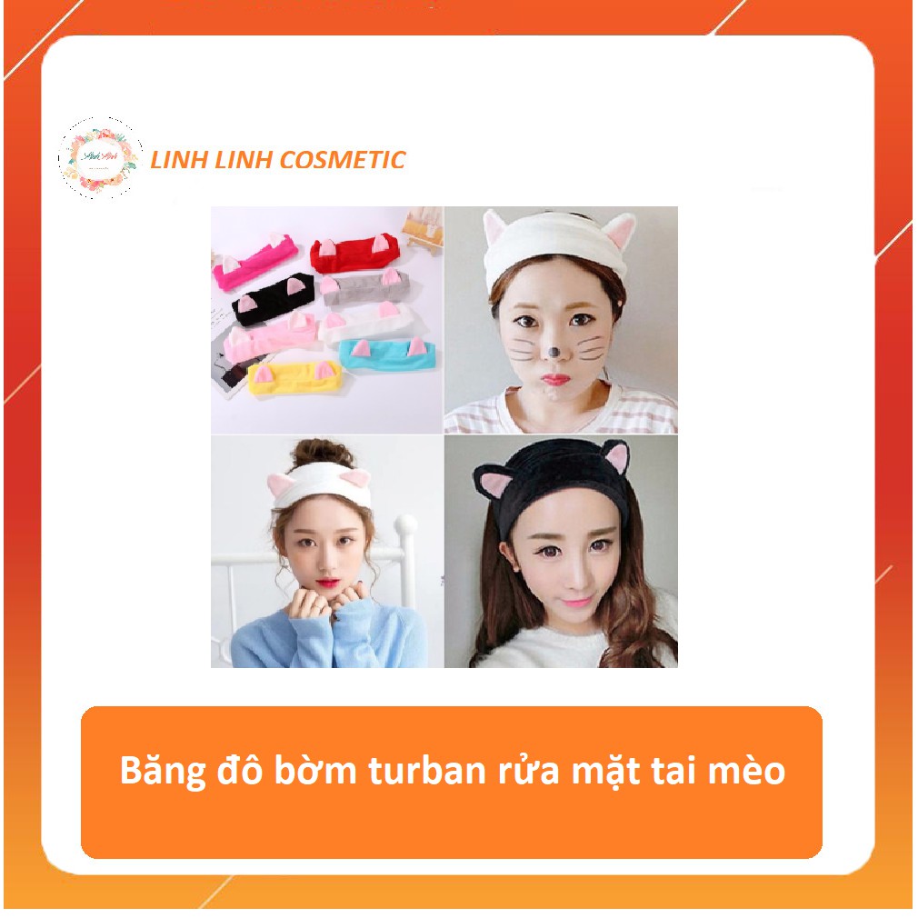 Băng đô bờm turban rửa mặt