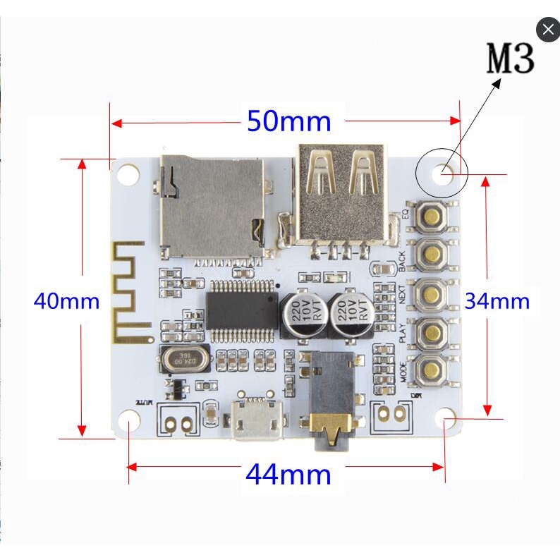 Bảng Mạch Nhận Tín Hiệu Âm Thanh bluetooth a7-004 5v 2.1 Không Dây