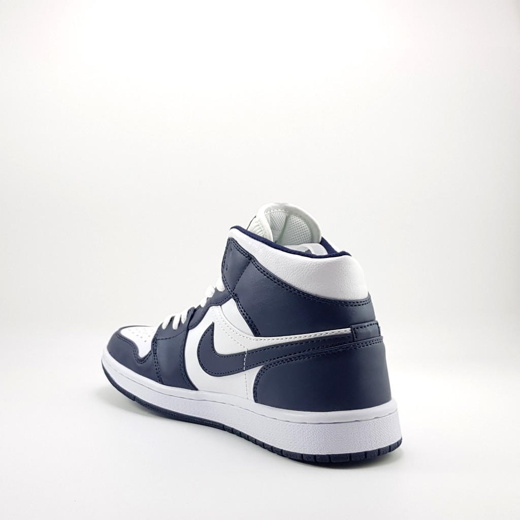 Giày Sneaker cao cổ JordanAir Jordan 1 mid retro Navy/White