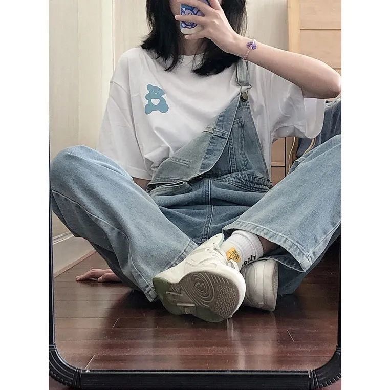 Quần Yếm Denim Dáng Rộng Túi Ngực Thời Trang Thu Đông | Smide Clothing