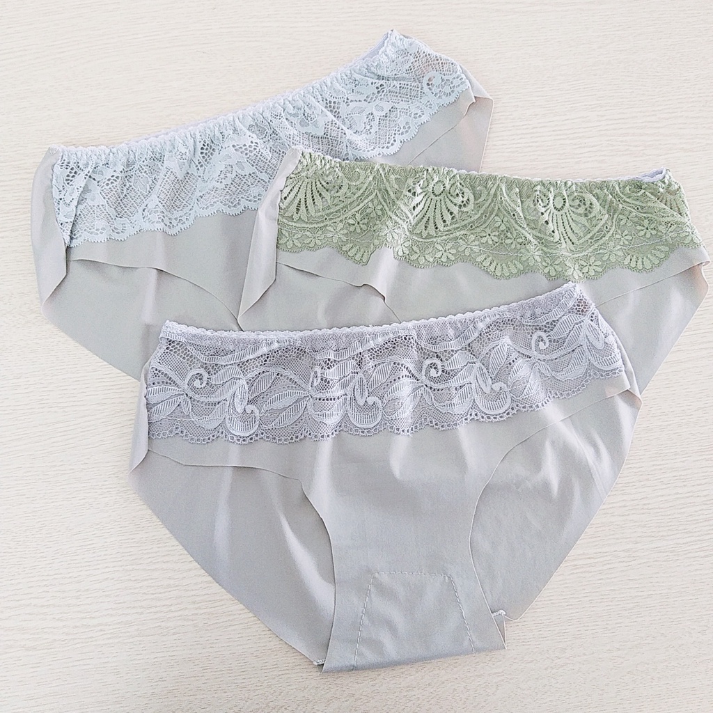 Quần lót su nữ ren hoa điệu đà quyến rũ KIMCHIBIKINI chíp cạp chun sexy nâng mông tôn dáng QL156