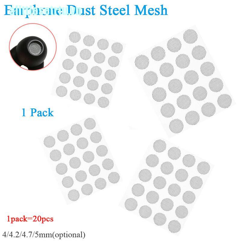 Set 20 màng lưới lọc chống bụi cho tai nghe 4mm 4.2mm 4.7mm 5mm