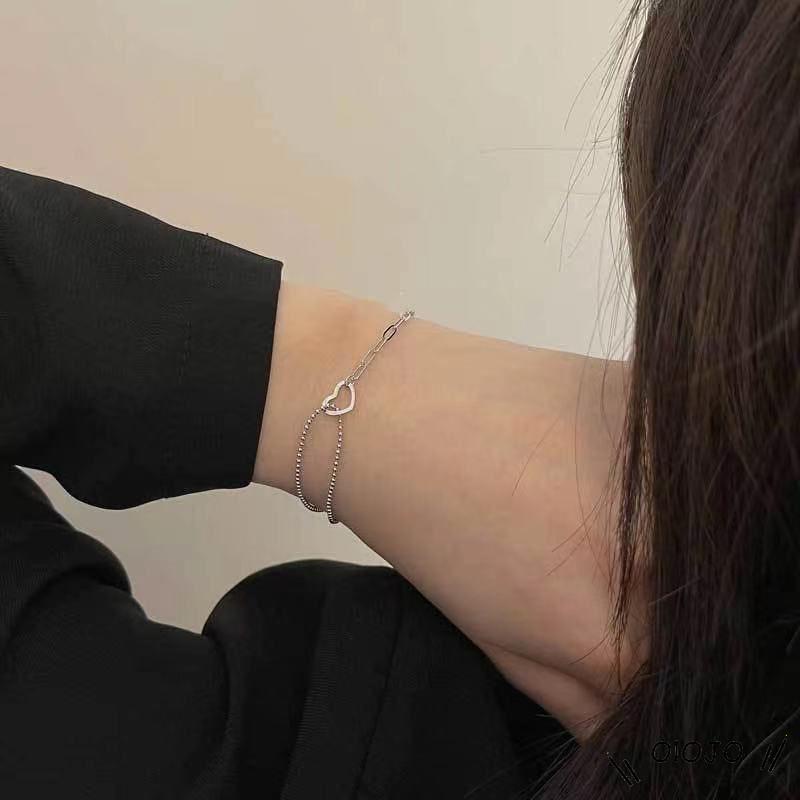 Vòng Tay Hai Lớp Thiết Kế Đục Lỗ Đơn Giản Thời Trang Cho Nữ
