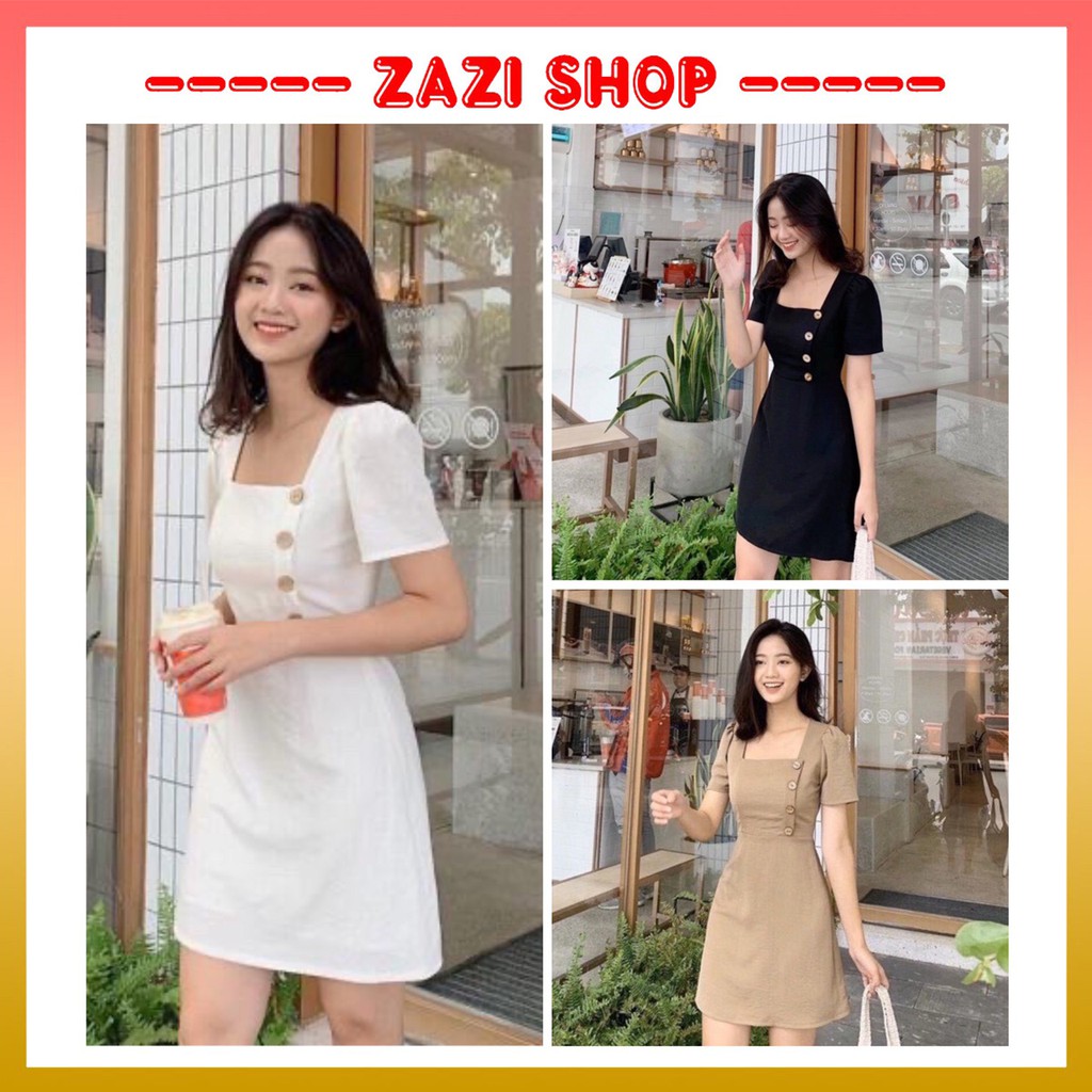 Đầm nữ dáng ôm 💎 Váy công sở cổ vuông, váy nữ đẹp 💎 Đầm body nữ - ZaZi ĐN01