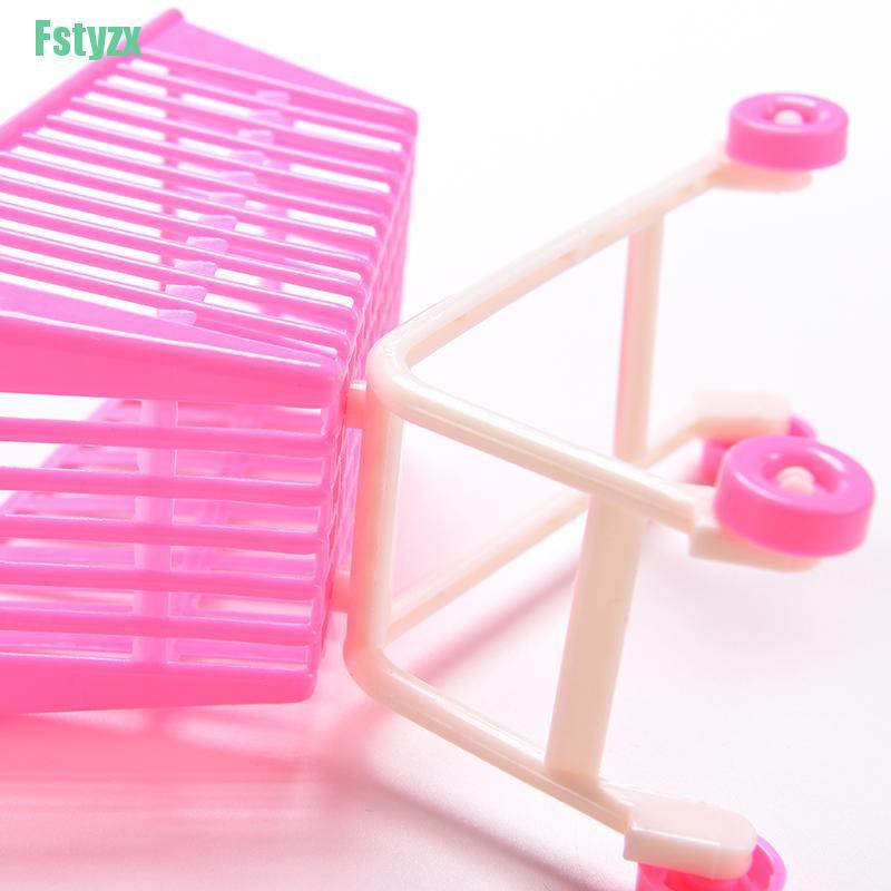 fstyzx 1 X Shopping Cart for Barbie Classic Toys Trolleys for Kids Girls Birthday Gift