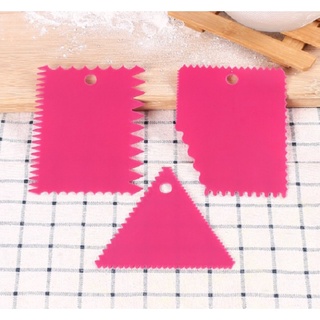 Set 3 mẫy dụng cụ chà láng bánh kem, trang trí bánh