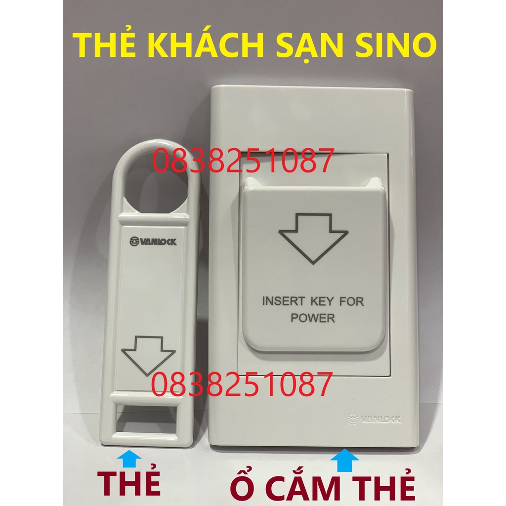 Bộ chìa khóa ngắt điện 20A có đèn báo cho khách sạn