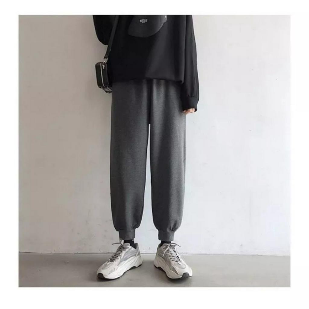 Quần Jogger Nữ Trơn Bo Gấu 3 Màu Ullzang Unisex Nam Nữ D0