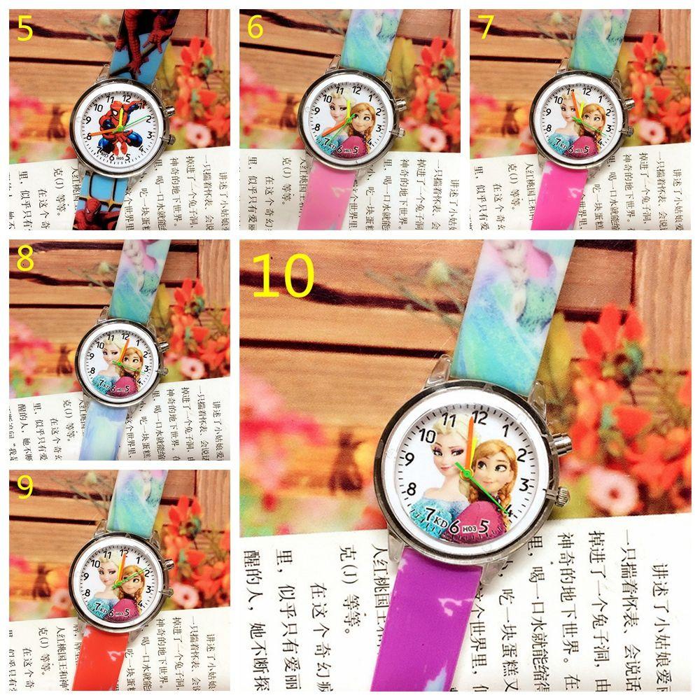 MYRONGVN Đồng Hồ Nữ In Hình Người Nhện Hoạt Hình Frozen