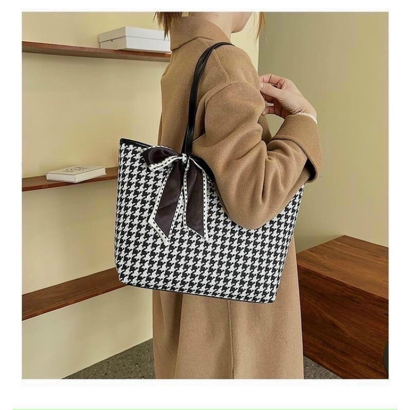 Túi Tote Công Sở Đi Chơi Đi Làm Hàng Hiệu Cao Cấp ( tặng khăn buộc túi)