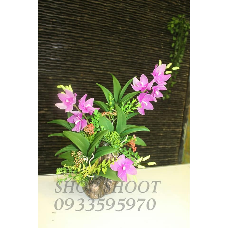 LỌ HOA ĐỊA LAN BẰNG VẢI VOAN TÍM