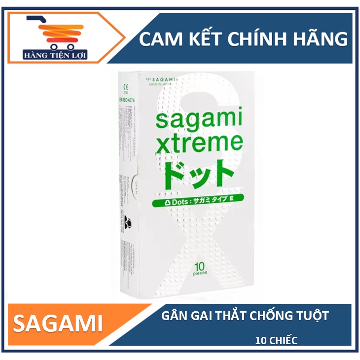 Bao cao su gân gai Sagami Extreme White Hộp 10 cái