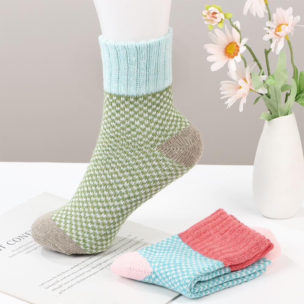 MELODG Set 5 Đôi Tất Giữ Ấm Nhiều Màu Sắc Thiết Kế Dày Dặn Thoải Mái