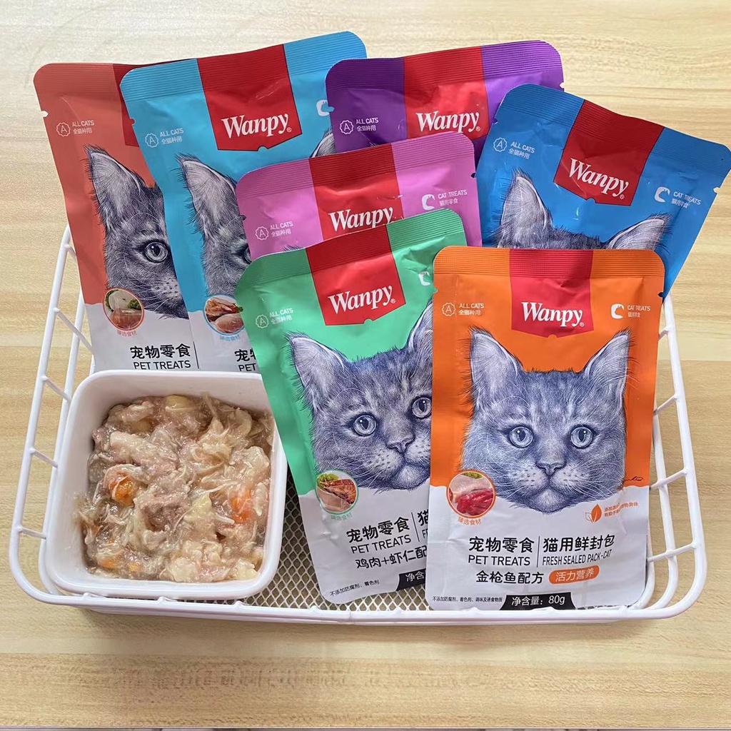 Combo 10 gói Wanpy 80r mix vị