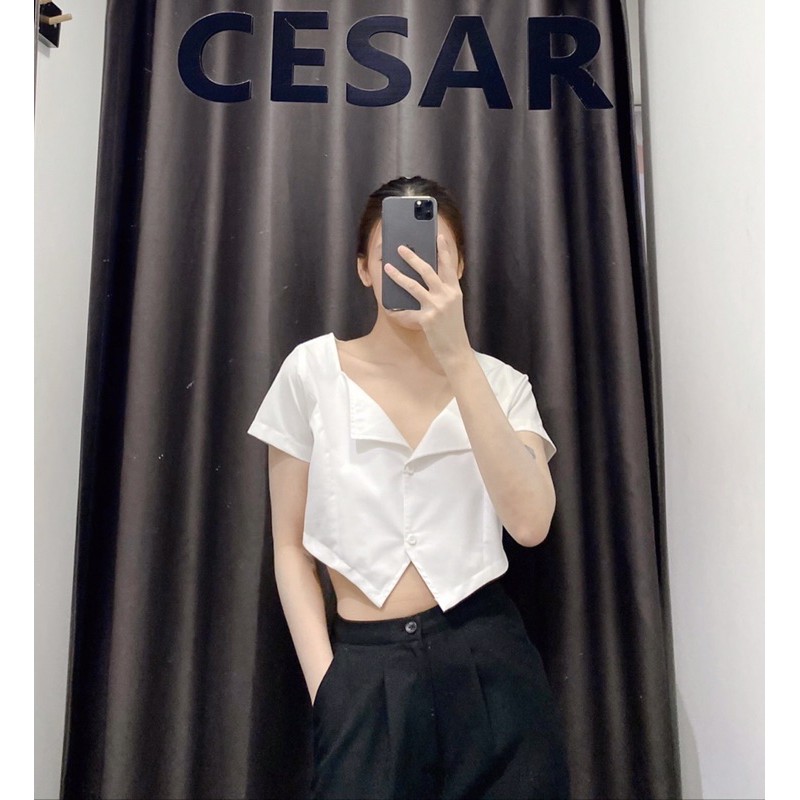 [Mã WAMT10K giảm 10k cho đơn 0k] ÁO SƠMI KIỂU MORI TOP (TRẮNG) | BigBuy360 - bigbuy360.vn