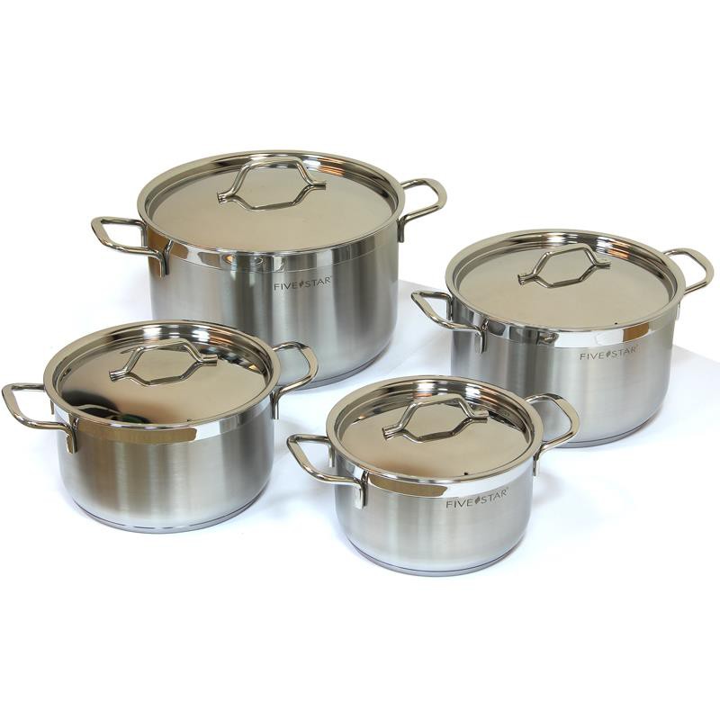 Bộ nồi 3 đáy inox 304 FiveStar Plus Vancover 4 chiếc nắp inox , dùng được mọi bếp , hàng chính hãng , bảo hành 25 năm