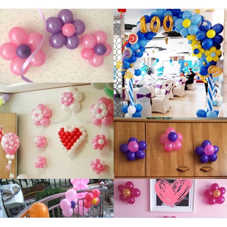 Set 10 Kẹp Khóa Bong Bóng Trang Trí Tiệc Sinh Nhật