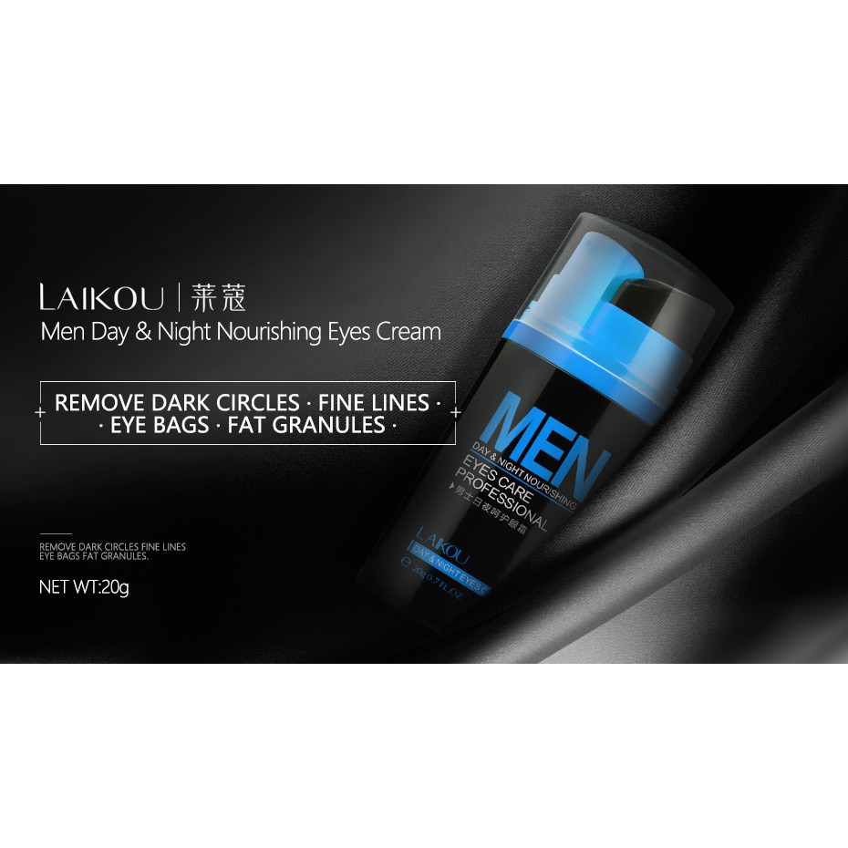 Kem dưỡng LAIKOU làm săn chắc chống nếp nhăn &amp; quầng thâm da mắt ngày và đêm cho nam 20g