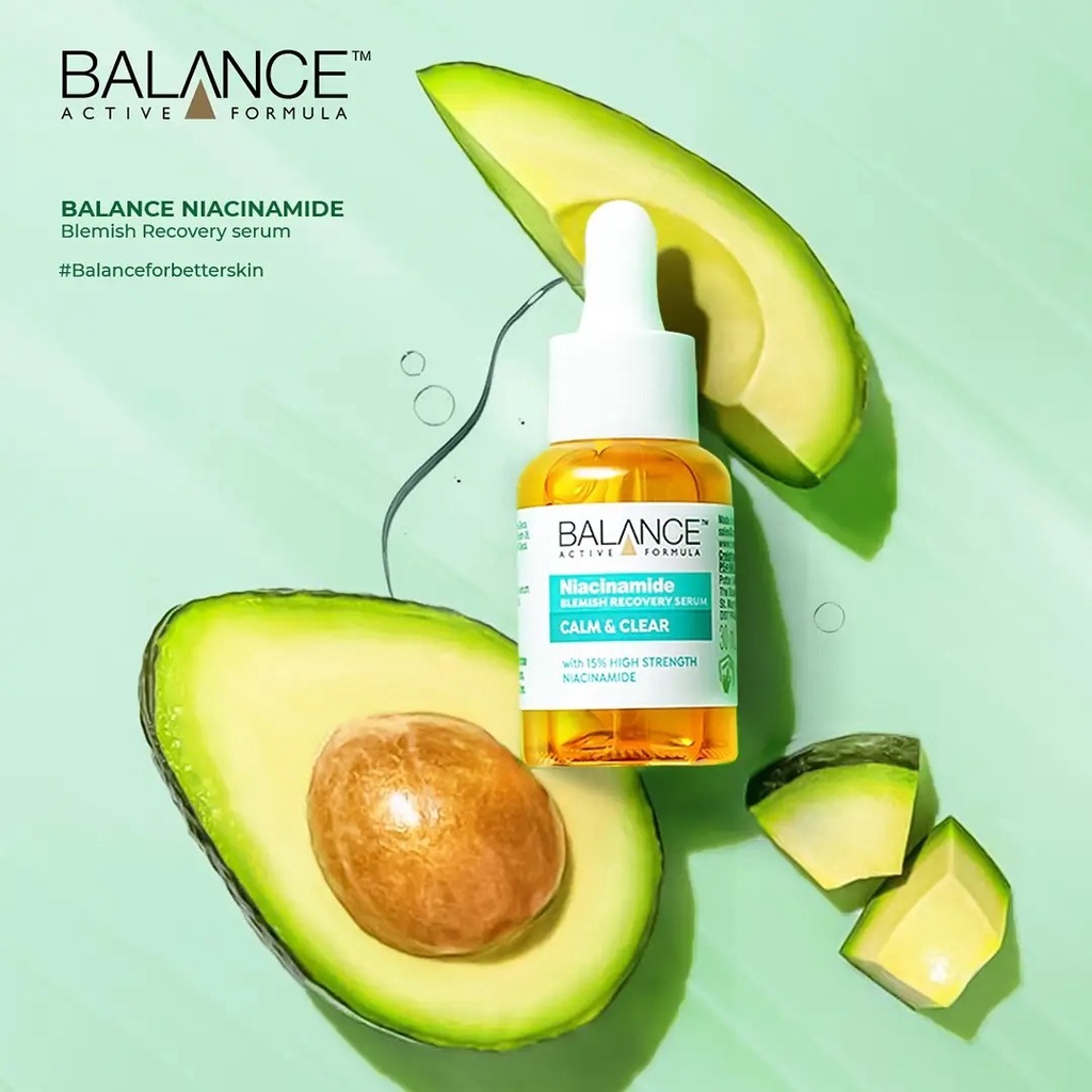 Serum Niacinamide 15% Balance  ngừa mụn mờ thâm Active Formula  Blemish Recovery 30ml