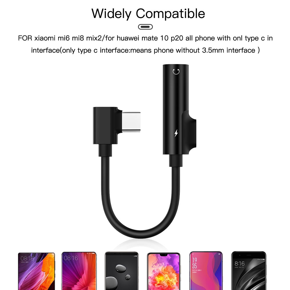 USB C To 3.5mm Jack Type C Audio Splitter Headphone Cable Earphone Aux 3.5 Adapter Charger OTG Adapter