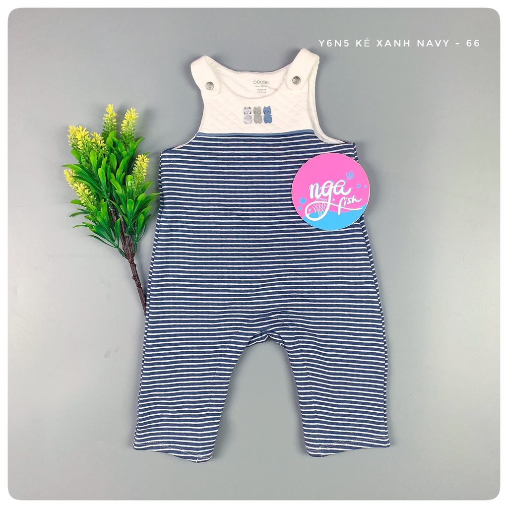 Yếm quần  cho bé trai bé gái Obaibi size 0/3m - 6/9m dễ thương Nga Fish Y6N5