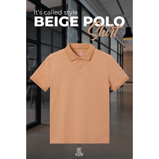 Áo Polo Basic Màu Be Ap03 | BigBuy360 - bigbuy360.vn