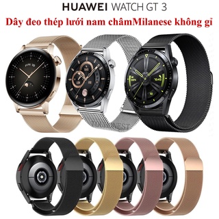 [HUAWEI GT 3] Dây đep thép lưới nam châm Milanese Huawei Watch GT3 – 20,22MM