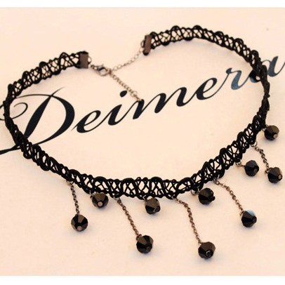 Vòng cổ chocker đính đá mẫu mới