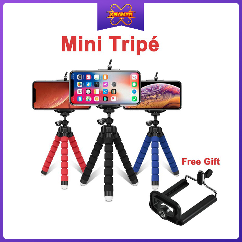 【Free Gift】XGamer New Spider Design Mini Flexible Tripod / Monopod for Cell Phone / Camera Holder with Foam Protection