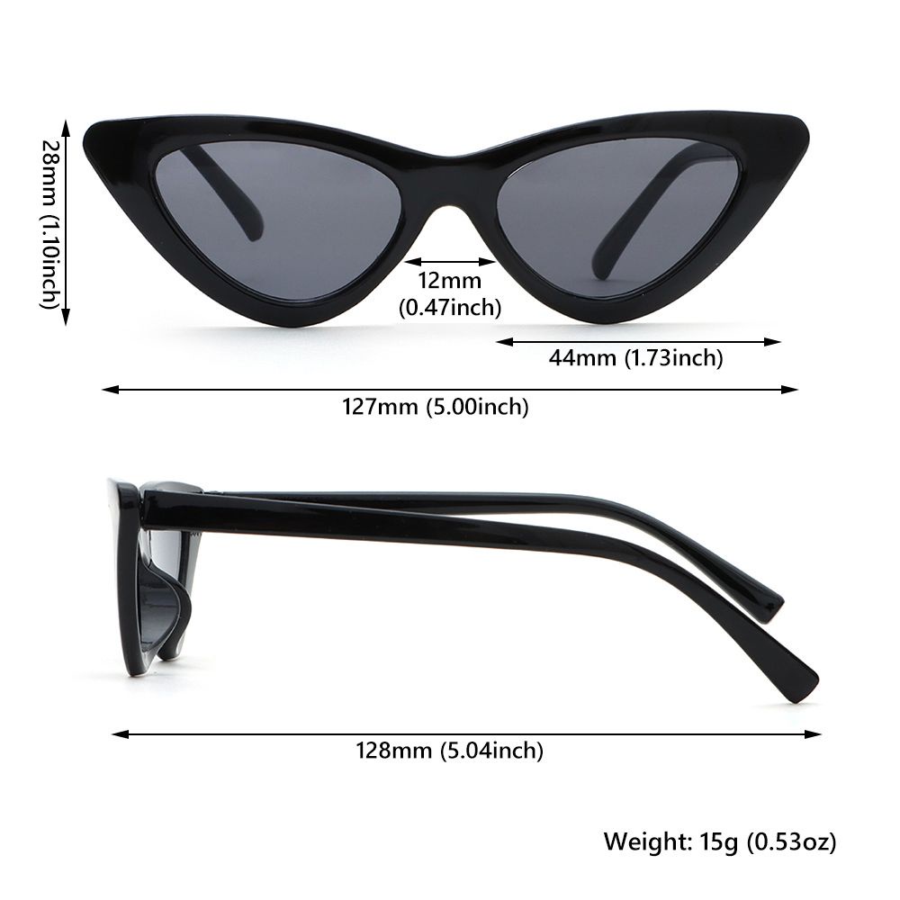 NIUYOU [Ready Stock] 3-9 Years Kids Sunglasses Retro Cat Eye Narrow Frame Toddler Sun Glasses