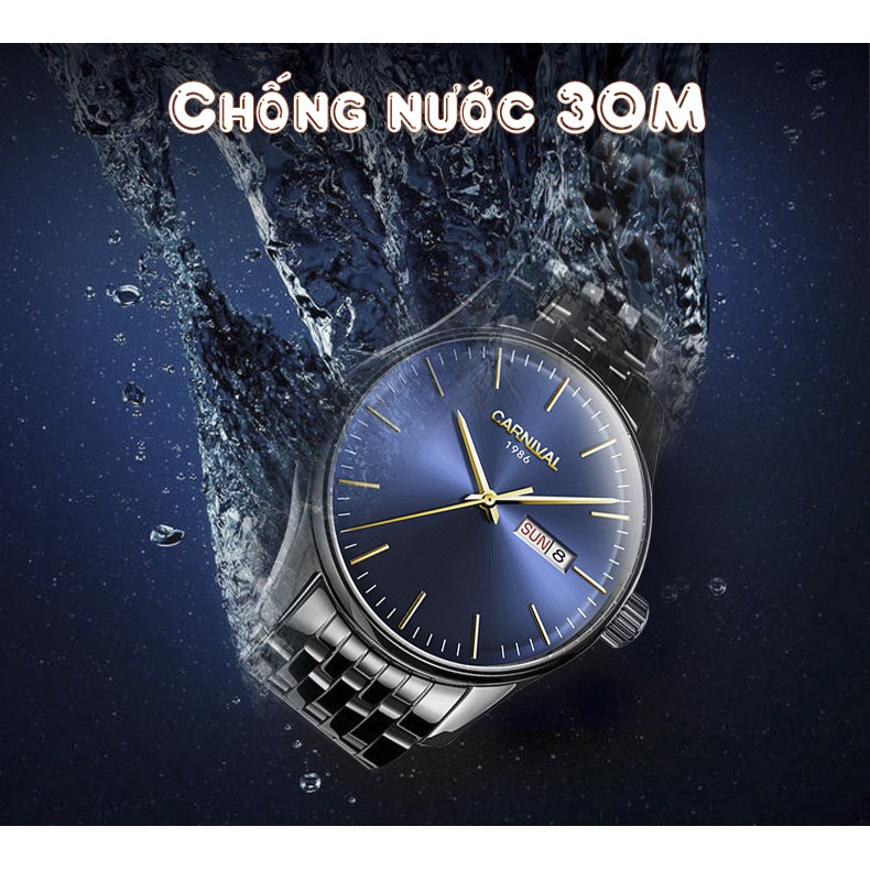 Đồng Hồ Nam CARVIVAL CA1986 Dây Thép Không Gỉ Cao Cấp - Hiển Thị 2 Lịch | BigBuy360 - bigbuy360.vn