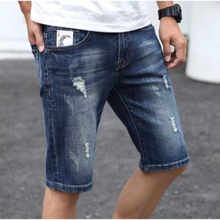 Quần shot jean nam chất bò xước rách thời trang