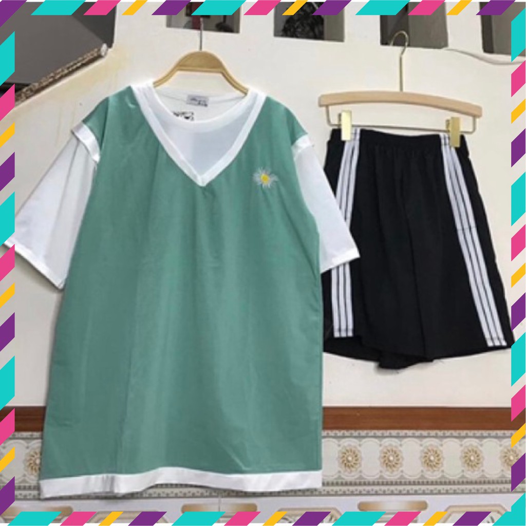 ÁO GILE HOA CÚC THÊU LIỀN ÁO TRONG TAY LỠ - SP68 | BigBuy360 - bigbuy360.vn