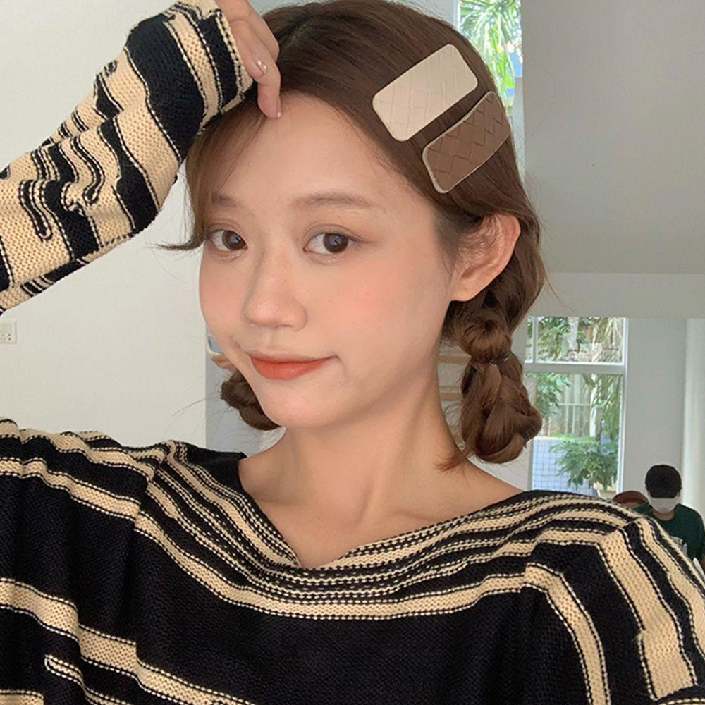Kẹp Tóc Bện Bằng Hợp Kim Phong Cách Hàn Quốc Ngọt Ngào