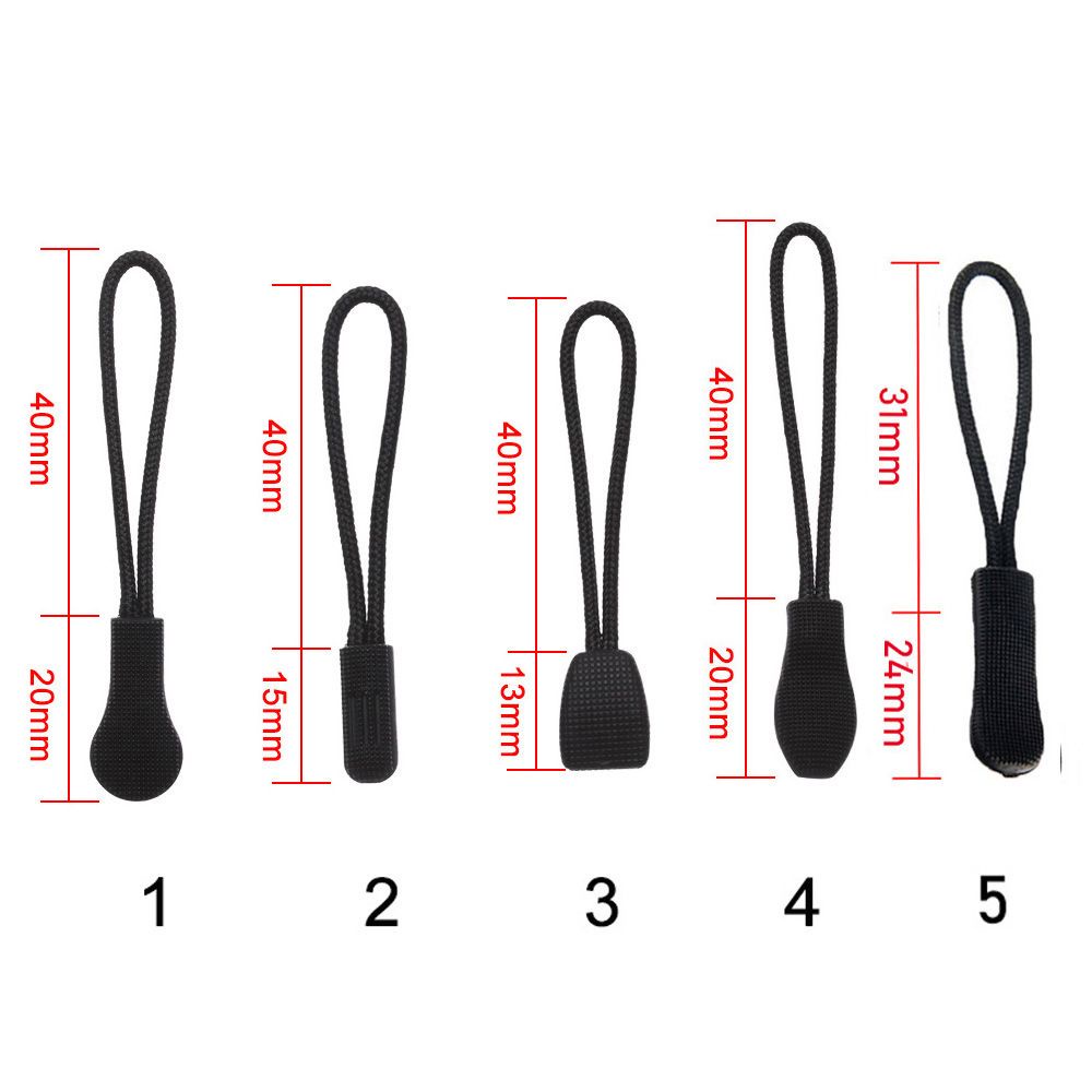 Bộ 5/10/15/20 cái khóa dây kéo màu đen thay thế chất lượng cao dành cho vali/túi du lịch