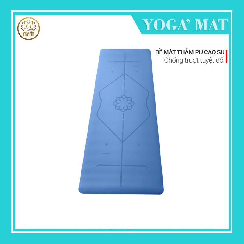 Thảm Yoga Cao Cấp PU Định Tuyến Cao Su Tự Nhiên Cao Cấp ( Túi cao cấp Tặng Kèm)