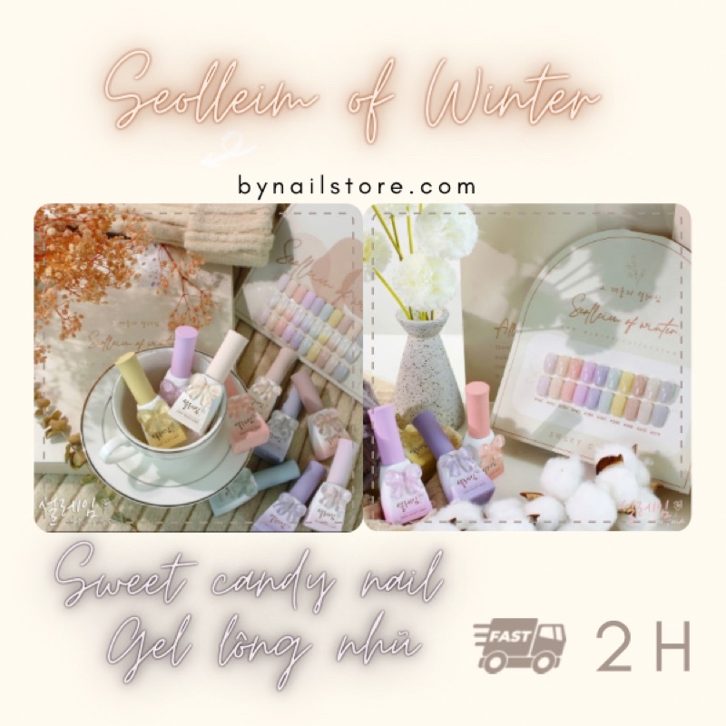[Candy nail] Sơn gel lông nhũ cao cấp Hàn Quốc tách lẻ collection Seolleim (1pcs)