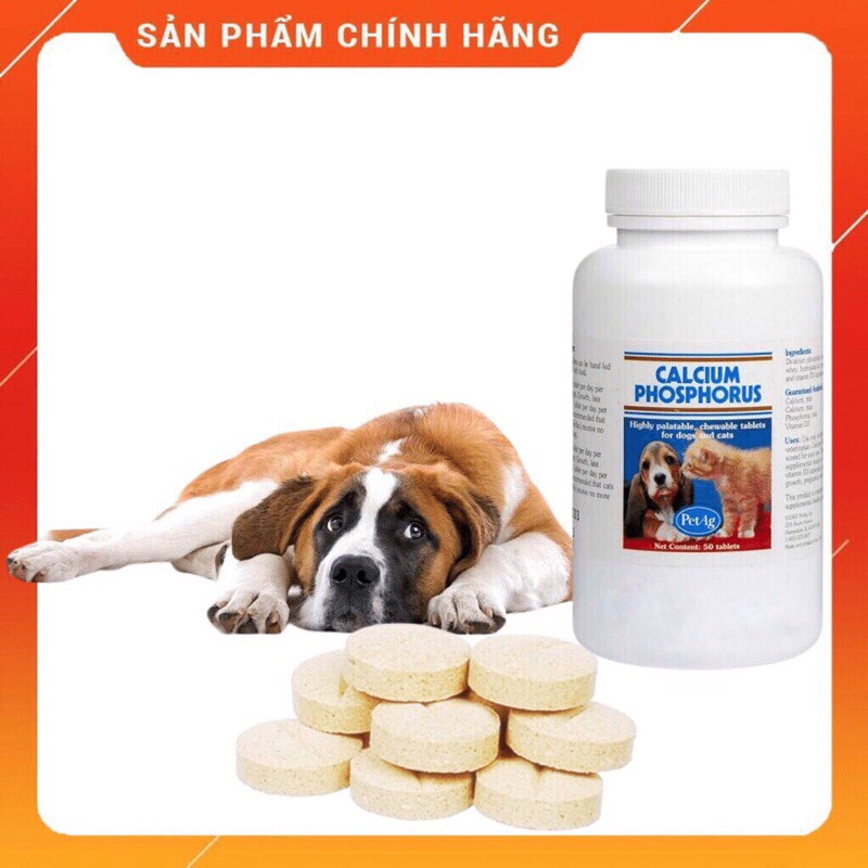 VIÊN CANXI CHO CHÓ MÈO CALCIUM PHOSPHORUS PETAG