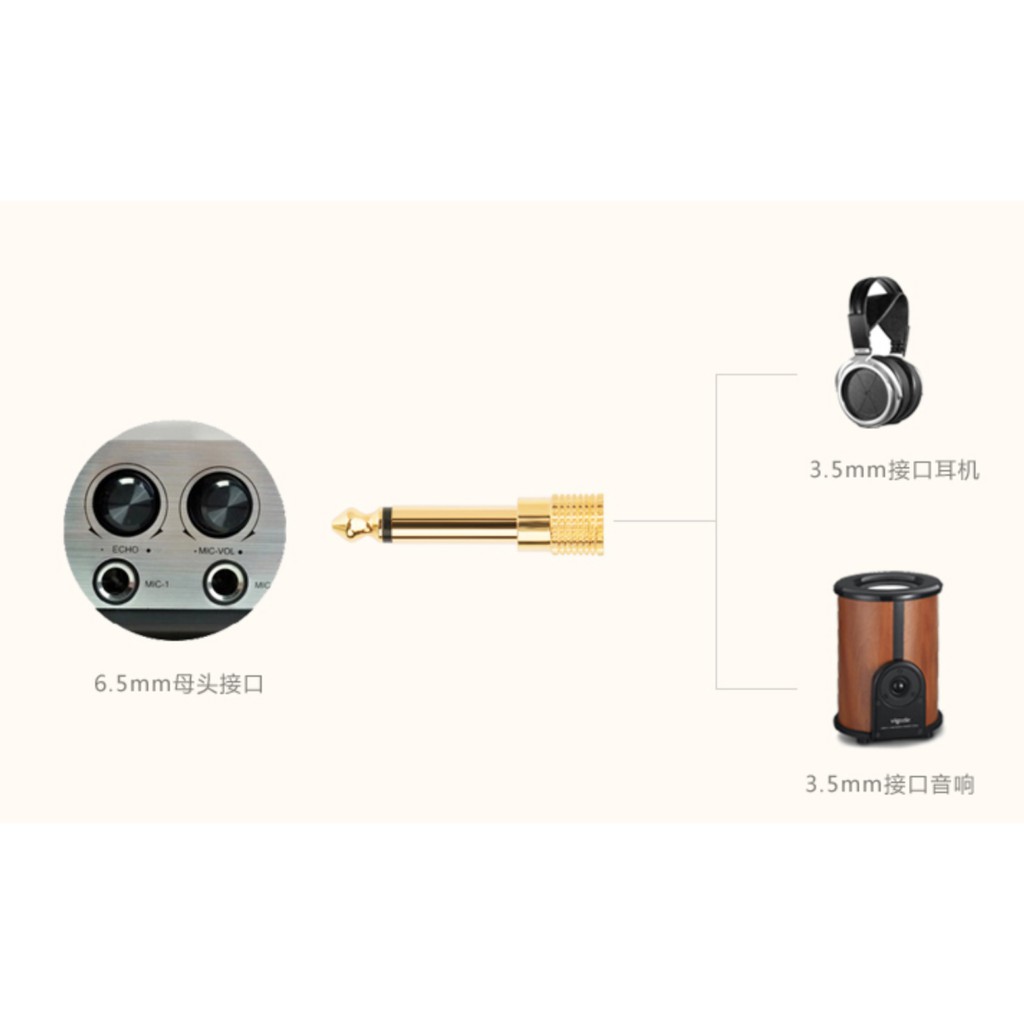 Cáp Chuyển Đổi Âm Thanh Từ 6.5 Sang 3.5mm | BigBuy360 - bigbuy360.vn