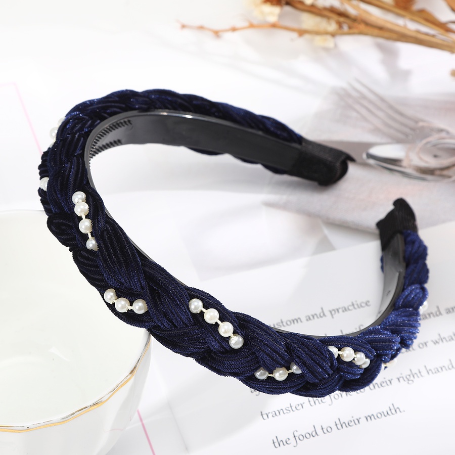 Băng đô vải nhung đính ngọc trai thời trang Hàn Quốc dành cho nữ