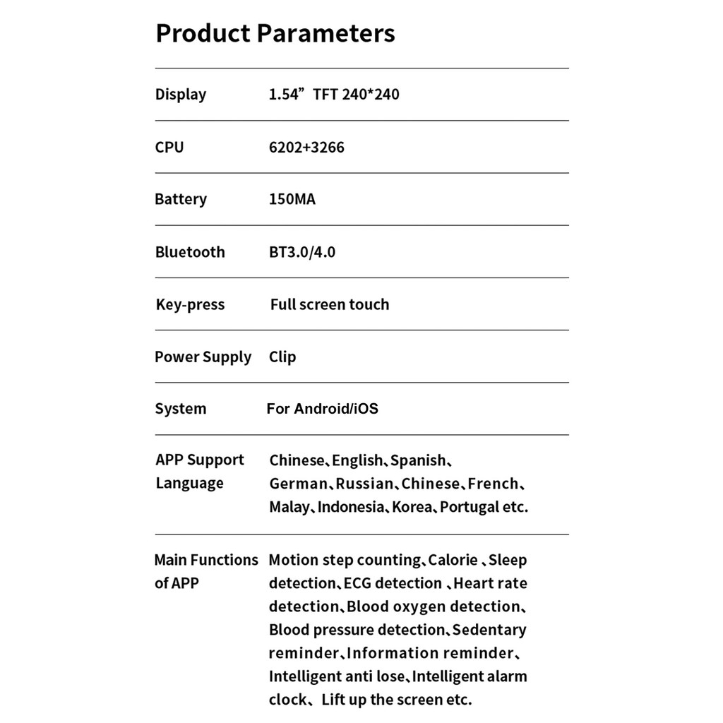 Vòng Đeo Tay Thông Minh Rb- Zl101 Kết Nối Bluetooth Theo Dõi Sức Khỏe