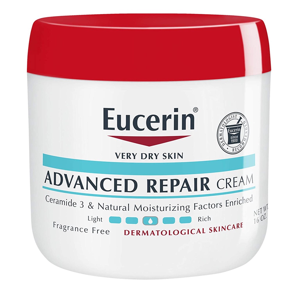 Kem giữ ẩm cho da khô nứt nẻ Eucerin Advanced Repair Body Cream 454g hàng Mỹ