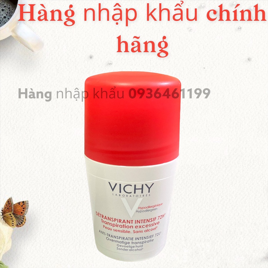 {Vichy-Chuẩn Hãng}Lăn nách khử mùi 72h Vichy-Pháp 50Ml