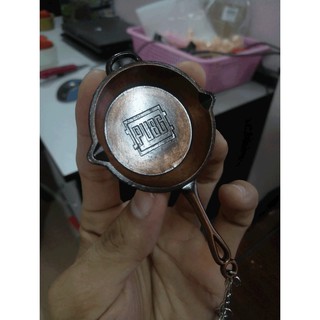 PUBG Móc Khóa Chảo 8cm - Màu Đồng (Kim Loại)
