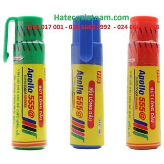 Bút lông dầu Apollo 555 xanh, đỏ, đen - Bút không xóa được