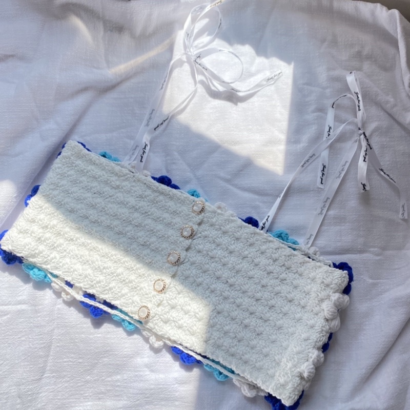 Áo len bông hoa handmade / Áo bông hoa bằng len handmade