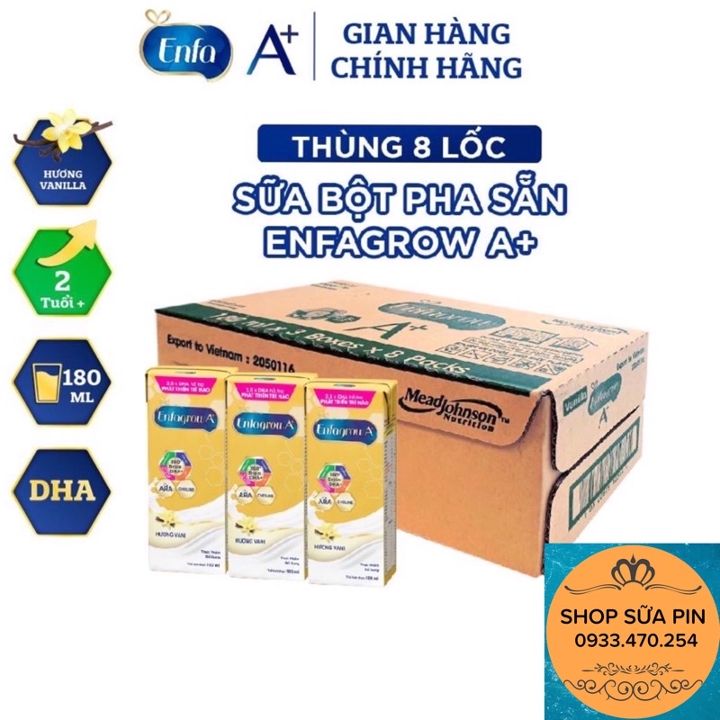 Thùng 24 hộp sữa bột pha sẵn enfagrow 180ml